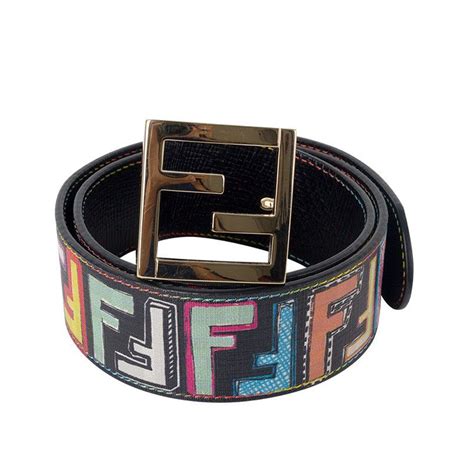 multicolor fendi logo belt|Fendi monogram belt.